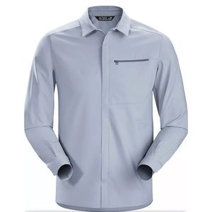 NEW ARC’TERYX Skyline Long Sleeve Aeroscene Blue Snap Front Shirt XXL